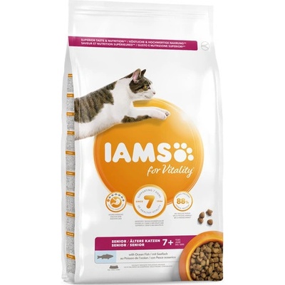 IAMS For Vitality Cat Senior Ocean Fish pre staršie mačky s morskými rybami 3 kg