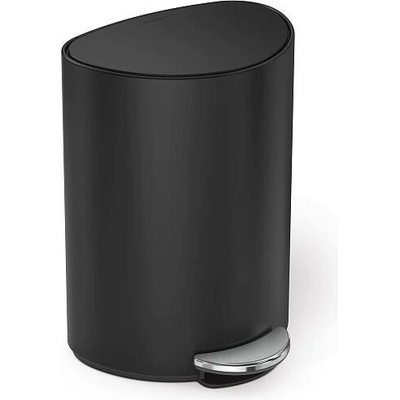 Simplehuman Pedálový odpadkový koš – 6 l, půlkulatý, černá matná ocel, plast CW2109