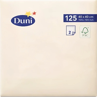 Duni Papierové servítky biele 2-vrstvové 40×40 cm