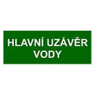 Manutan Informační bezpečnostní tabulka - Hlavní uzávěr vody, samolepicí fólie