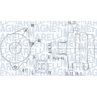 Alternátor MAGNETI MARELLI 063732027010