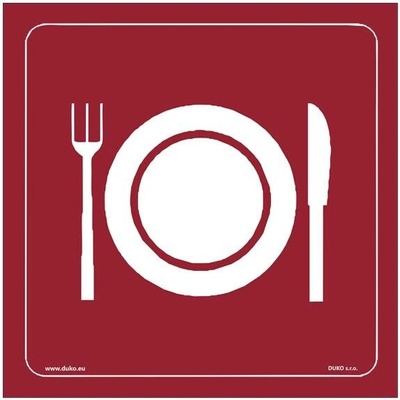 DUKO RESTAURACE symbol červený Formát: 150 x 150 mm