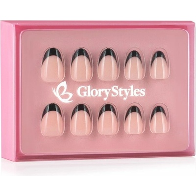 GloryStyles Nalepovací nehty černá francie 30 ks – Hledejceny.cz