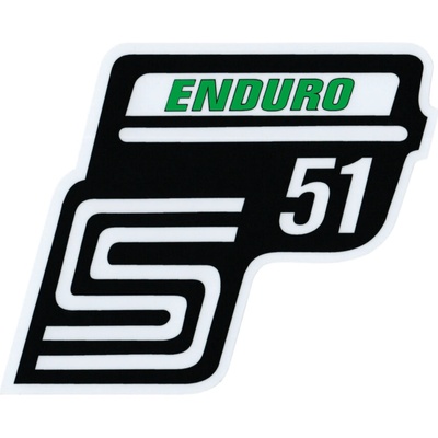 Nálepka schránky "ENDURO", ZELENÁ - Simson S51