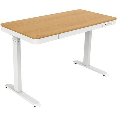 ACJ Stôl ACTIVEJET s elektrickým nastavením výšky 140x70 ET119W-C biely/dub
