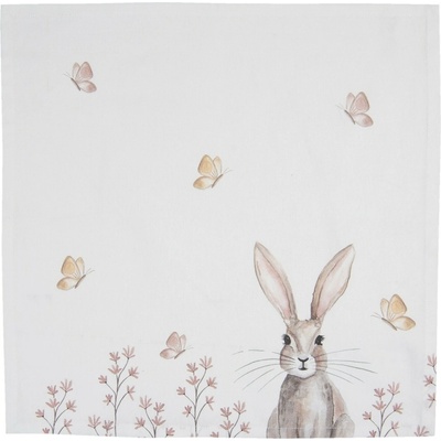 Clayre & Eef Sada 6 ks obrúskov z bavlny Rustic Easter Bunny 40 x 40 cm