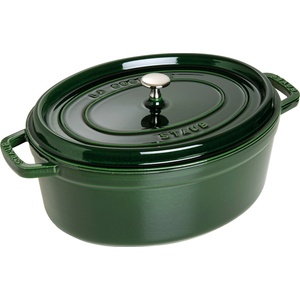 Staub Съд за готвене La Cocotte овален чугунен 3, 2 л зелен (40509-647-0)