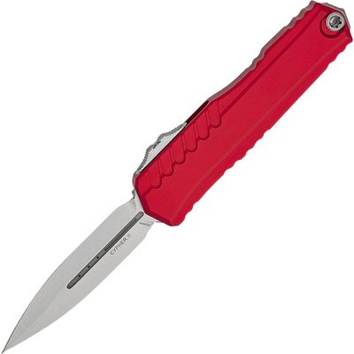 ! Microtech Cypher® II D/E Red Stonewash Standard 1242-10RD