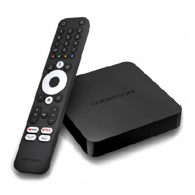 THOMSON android box 240G/ 4K Ultra HD/ H.265/HEVC/ HDR10/ NETFLIX/ HBO/ Disney+/ HDMI/ USB/ LAN/ Wi-Fi/ BT/ Android TV12 THOMSON 240G