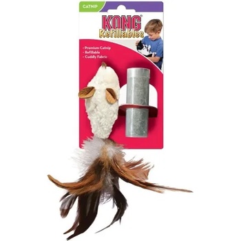 Image 1 of KONG cat refillable catnip feather mouse - играчка за котка, с пълнител котешка трева - САЩ - nm42e