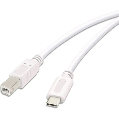 Vivanco Кабел Vivanco 45355, от USB-B (м) към USB-C (м), 1.8m, бял (45355)