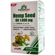 Amix GreenDay ProVEGAN Hemp Seed Oil 1000 mg 90 kapsúl