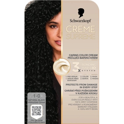 Schwarzkopf Creme Supreme 1-0 Prirodzená čierna