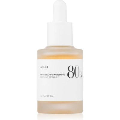 Anua Heartleaf 80% Moisture Ampoule ампули за интензивно обновяване на кожата с успокояващ ефект 30ml