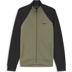 HUGO BOSS Горнище Hugo Mens Join Skaz Cotton Funnel-Neck Tracksuit Top - Dark Beige