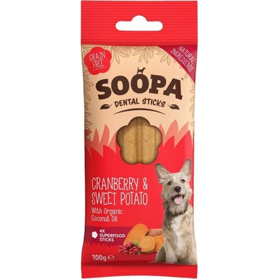Soopa Pets dentálna tyčinky Soopa s brusinkami a batáty 100 g