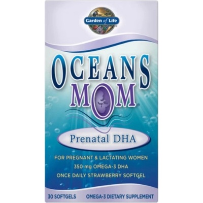 Garden of Life Oceans Mom | Prenatal DHA for Pregnant & Lactating Women [30 Гел капсули]