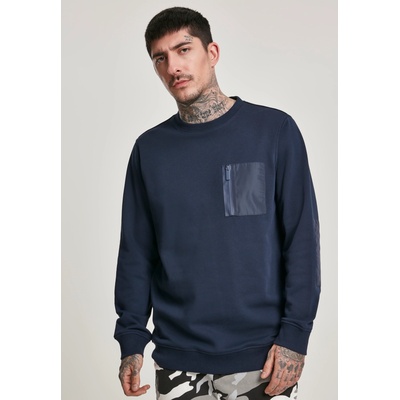 Urban Classics Мъжка блуза в тъмносиньо Urban Classics Military Crew UB-TB3108-01641 - Тъмносин, размер S