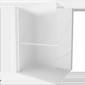 Mexen Kioto+ душ кабина със стена с рафт Walk-in 110 x 200 см, матирано стъкло, бяло - 800-110-121-20-30 (800-110-121-20-30)