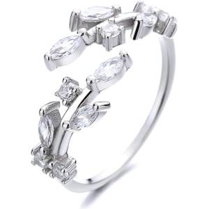 Silenti Jewelry Сребърен пръстен "Флора" - 6 - 52мм (16.6мм диам. )