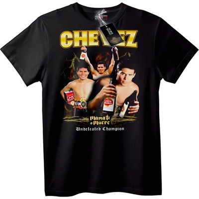 NOONEBRAND Тениска Chevez Непобеден шампион на бира - 2XL, Black