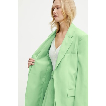 BOSS Вълнено сако boss в зелено без закопчаване с изчистен дизайн 50537387 (50537387)