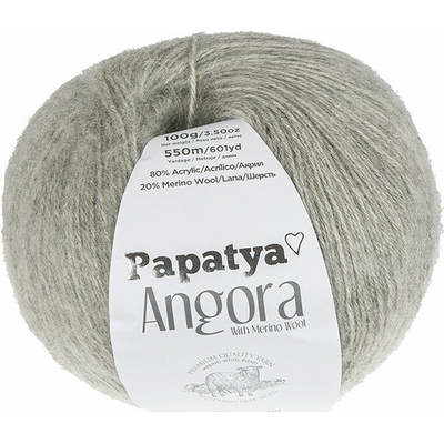 BELLATEX Priadza Angora Merino Papatya 100 g - 2120 sivá