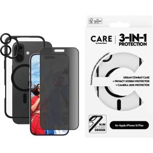 CARE by PanzerGlass Комплект CARE за iPhone 16 Plus, Bundle, Flagship 3in1 Privacy