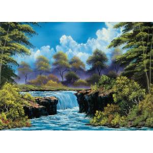 Schmidt Spiele - Puzzle Bob Ross: Waterfall in the glade - 1 000 piese