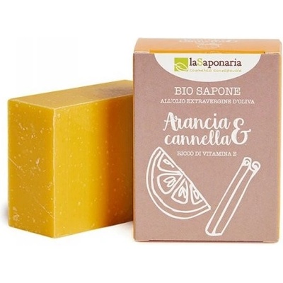 laSaponaria tuhé olivové mýdlo BIO Pomeranč a skořice 100 g