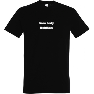 Belušské meme tričko Som Hrdý Belúšan čierne