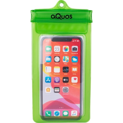 AQUOS PHONE DRY BAG Zelená Transparentní Černá
