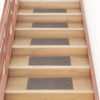 vidaXL Изтривалки за стълби, самозалепващи се, 30 бр. , 60x25 см, бежови, правоъгълни (3365712)