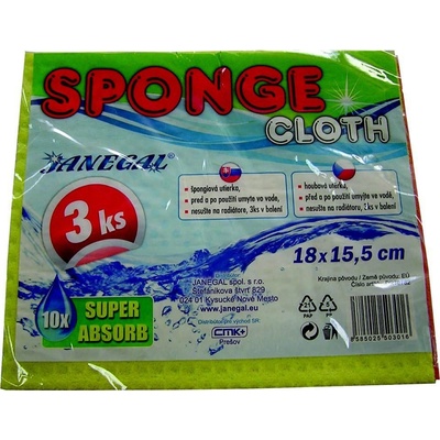 Janegal Cloth spongie špongiová utierka 3 ks