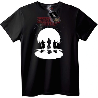 NOONEBRAND Тениска Stranger Things Луна - 6XL, Black