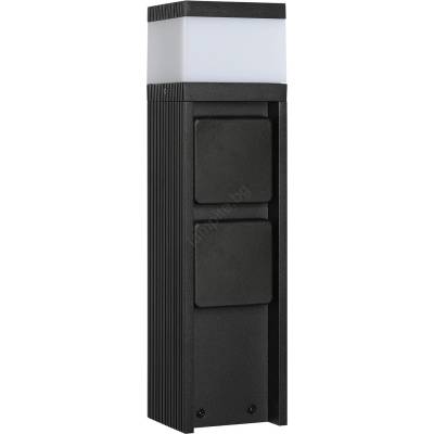LAMKUR Външна лампа VESPER с 2 гнезда, 1xG9/5W/230V, IP44, 30 см, черна (LA61382)