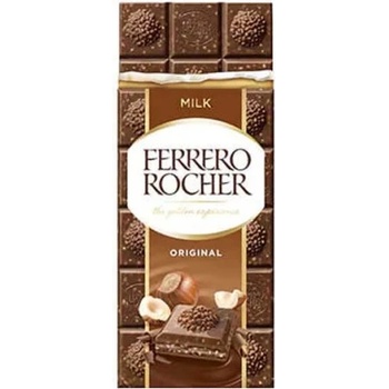 Ferrero Шоколад млечен с лешников пълнеж Ferrero Rocher 90гр