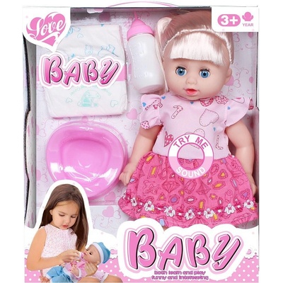 Пишкащо бебе със звуци гърне и шише (k582858)