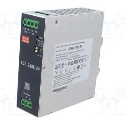 MEAN WELL XDR-240E-24 Napájecí zdroj: spínaný; na lištu DIN; 240W; 24VDC; 0÷10A; OUT: 1