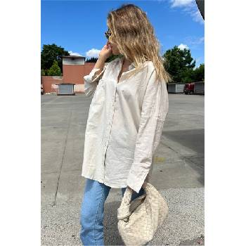 Madmext Дамска Oversize риза MG1530 - Светлобежова #333689 (333689_Бежов)