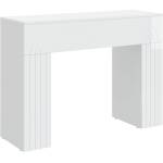 vidaXL Масичка за кафе Бял гланц 102 x 35 x 75 см Инженерна дървесина (899931)