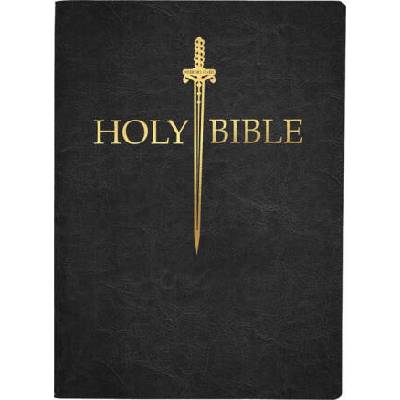KJV Sword Bible, Large Print, Black Genuine Leather, Thumb Index: (Red Letter, Premium Cowhide, 1611 Version)