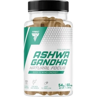 Trec Nutrition Ashwagandha Natural Focus | with Guarana, Bacopa, Ginseng [60 капсули]