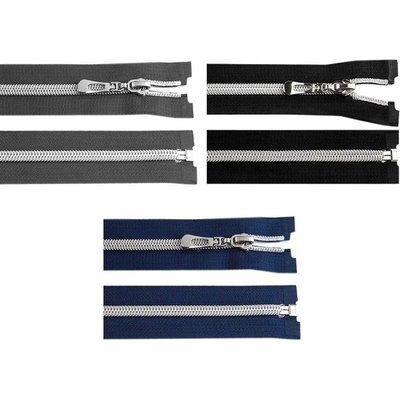Spirálový zip se stříbrnými zoubky šíře 7 mm délka 65 cm - 148 červená