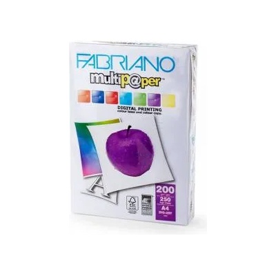 Fabriano Копирен картон Fabriano Multipaper, A4, 297 x 210 мм, 190 m, 200 g/m2, Гланц, 250 листа, 1505100175