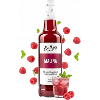 Báťkové sirupy Malinový sirup 0,5 l