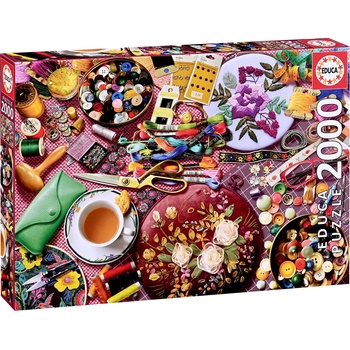 Educa Пъзел Educa от 2000 части - Маса за шиене (EDU20263)