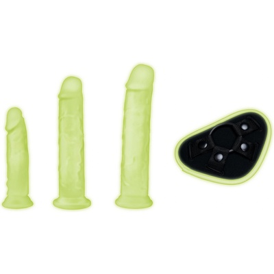 Whipsmart Glow in the Dark 4pc Pegging Kit with 6" & 7.5" & 8, 5" Dildos