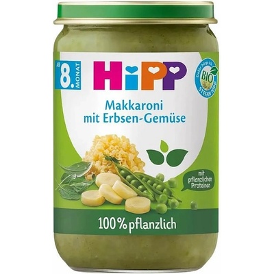Hipp Био пюре Hipp - Яхния от макарони с грах, 8 м+, 220 g (1502)