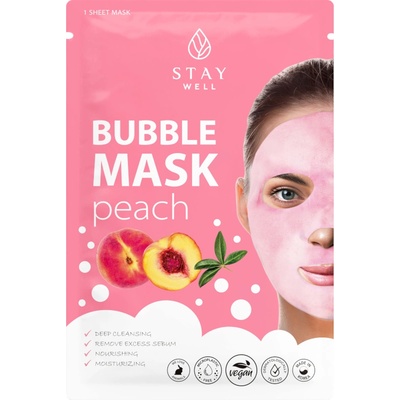 Stay Well Deep Cleansing Bubble Mask - PEACH Маска за лице дамски